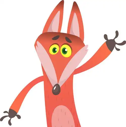 滑稽狡猾的狐狸卡通图片