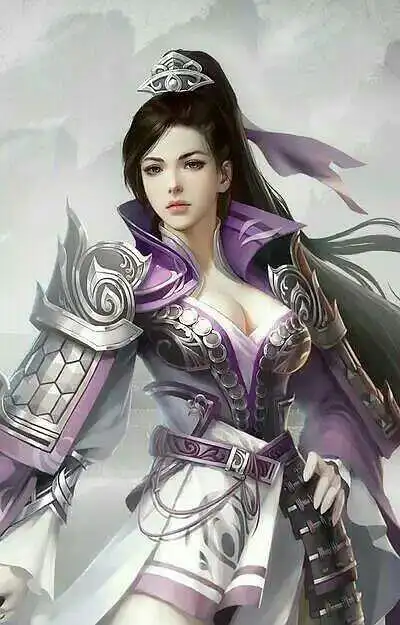 她是征战沙场凯旋归朝的巾帼将军.大街上她骑马经.