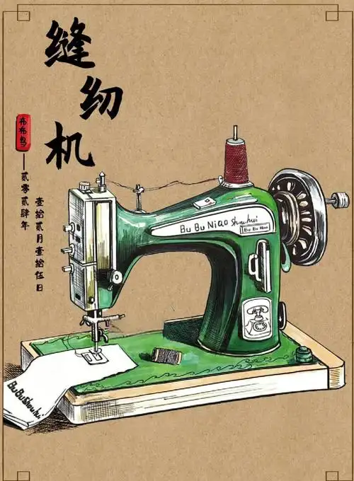 看着它,就像回到了小时候,妈妈坐在缝纫机前,脚踩着踏板,手转动着轮子