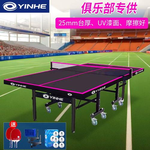 银河乒乓球桌y1202可折叠家用室内专业比赛标准简易乒乓球台案子