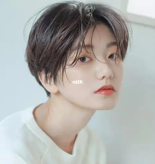 短发适合韩式短发. 这是一款非常小清新的韩式短发.