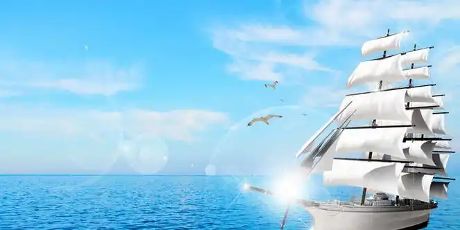 4724 x 2362格式: psd简约大气海洋帆船扬帆起航宣传展板背景jpgpsd