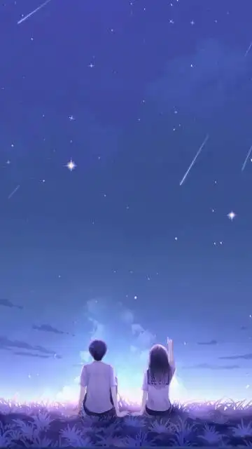 陪你去看流星雨插画