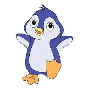 绘画的火箭彩色企鹅学龄前儿童着色书页儿童画圣诞企鹅北极极地动物群