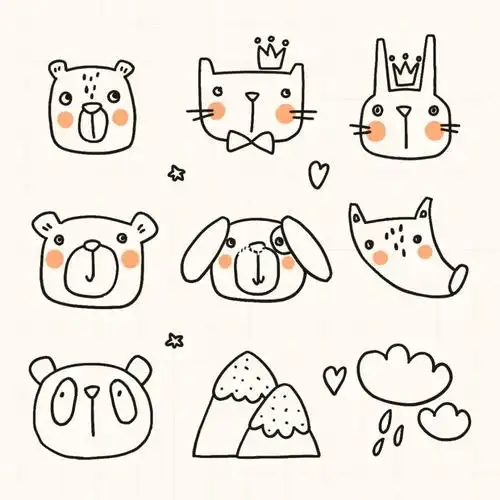 小插画|可爱的简笔画小涂鸦