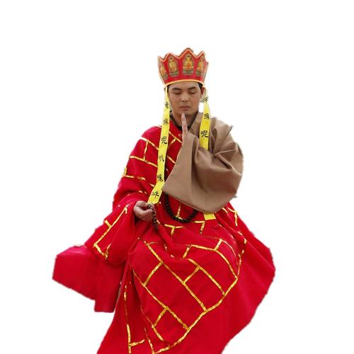 唐僧衣全套拆分链接服装成人袈裟演出服道具禅杖佛珠帽子齐鲁唛娇