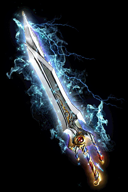 传奇素材网神兵银雷剑特效传奇武器素材