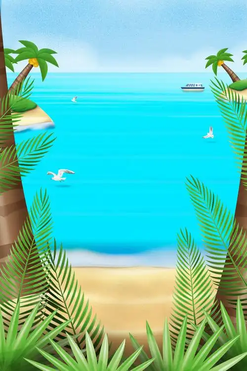 手绘你好夏天海报免抠素材免费下载_觅元素51yuansu.com