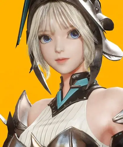 3d模型欣赏大眼短发战斗萝莉游戏角色