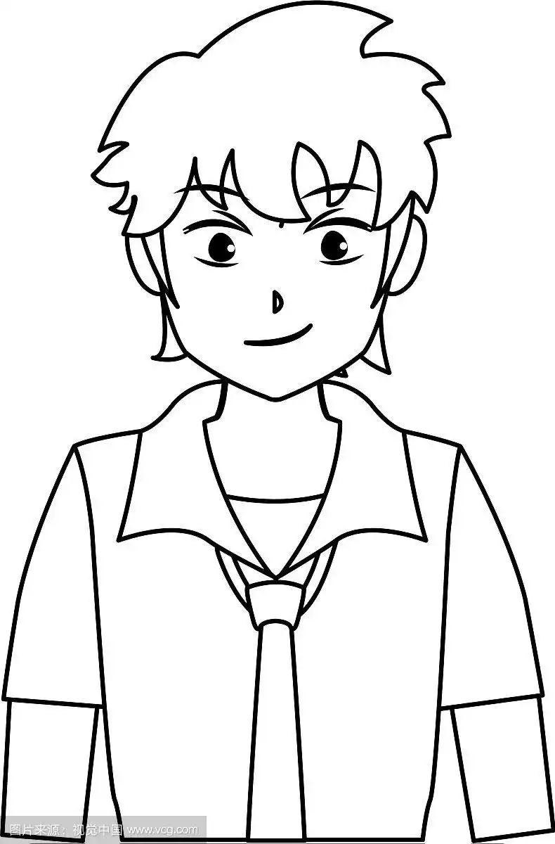 人物男孩动漫青少年轮廓