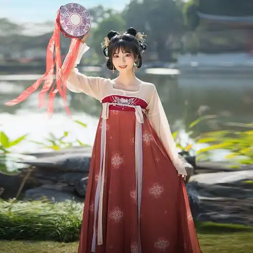 实拍新款连衣裙汉元素古风新国风改良绣花裙子日常通勤可穿