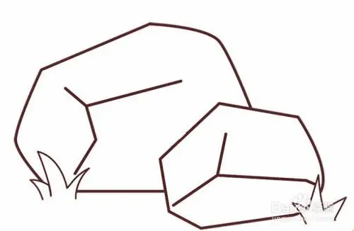 石头简笔画教程