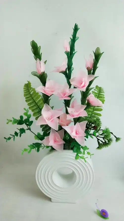 插花艺术##手工丝网花#丝袜花剑兰材料丝网铁丝花杆胶带弹力线花芯