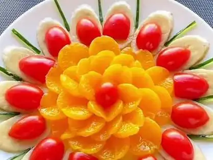 年夜饭给家人做一道漂亮的水果拼盘#年夜饭 #创意水果拼盘