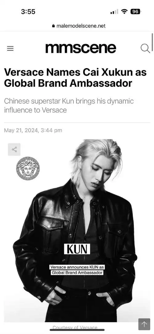 蔡徐坤范思哲全球品牌代言人##蔡徐坤同款售罄