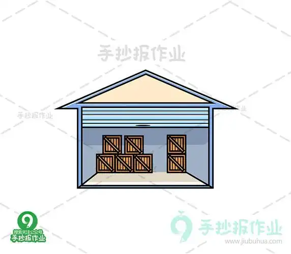 物资仓库简笔画