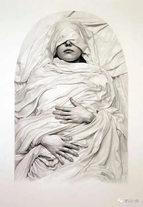 日本画家早川博司,精细人物素描欣赏