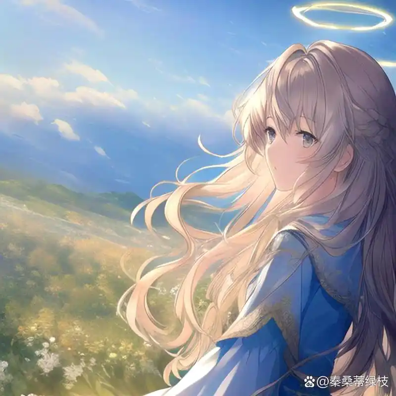 神明少女动漫头像78好浪漫 会发光耶