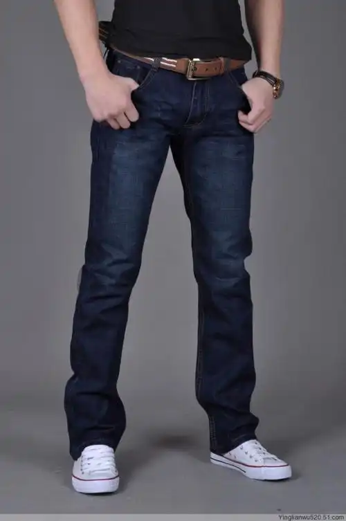 2013正品直筒修身水洗牛仔裤男 黑色百搭韩版男裤长裤