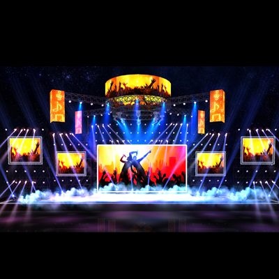 舞台舞美3d效果图设计周年晚会演出庆典设计开业奠基走秀设计
