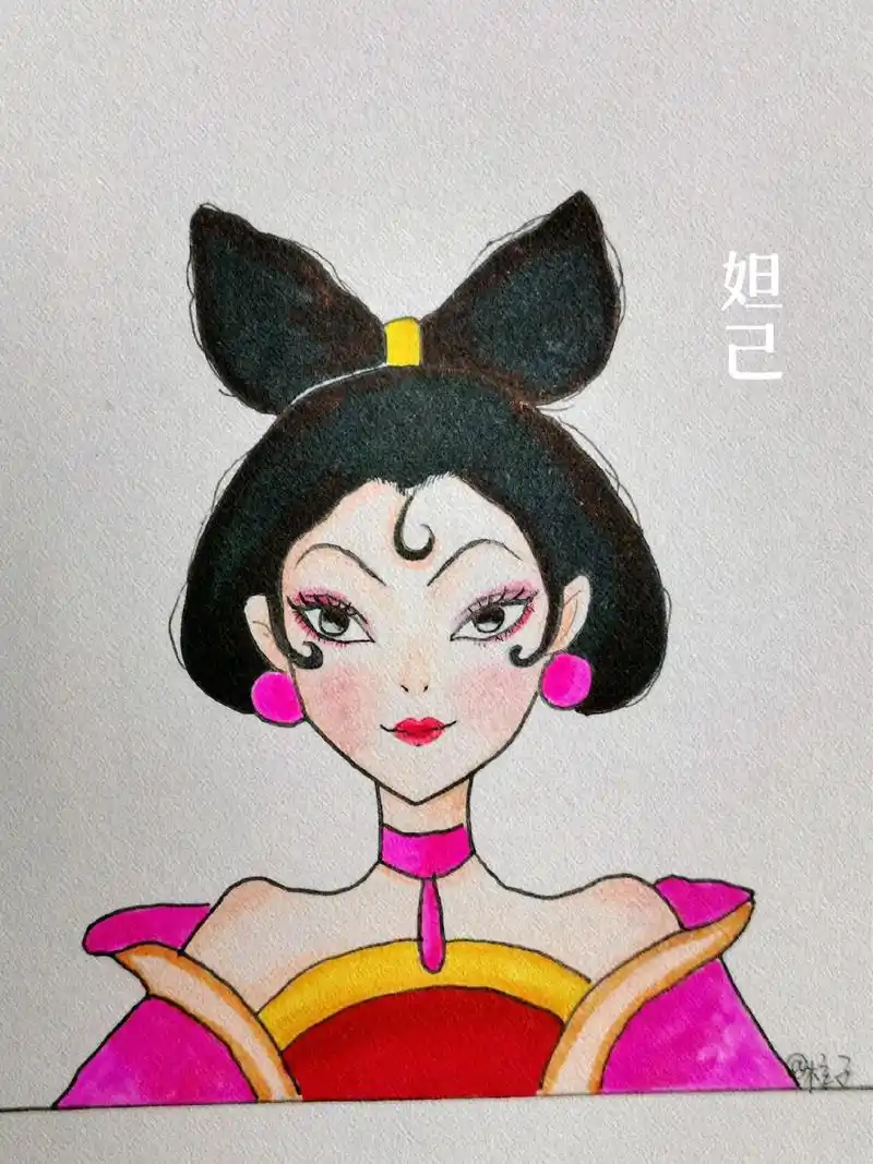 妲己动漫过程图.#妲己#动漫#动漫过程#绘画教程  妲己来咯 - 抖音