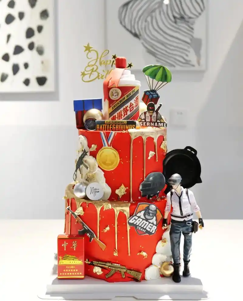 男生蛋糕网红款.#图文扶持计划入口 男士过生日的创意蛋糕 涉 - 抖音