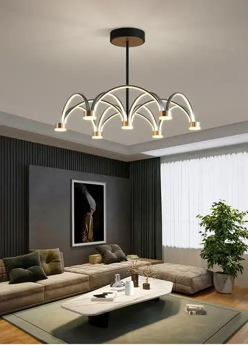 三雄极光吊灯客厅灯具led简约现代大气北欧卧室2022年新款华星7头104w