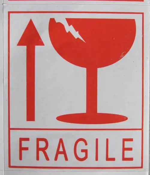 英文向上不干胶小心易碎标易碎贴纸 现货-阿里巴巴