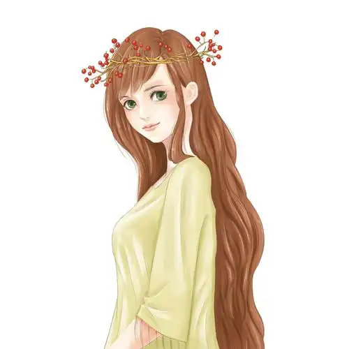 卡通长发美女女生人物元素gif动态图美女卡通人物古代人物女神[gif]