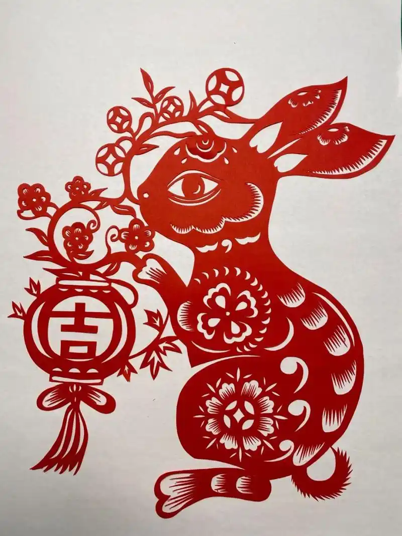 兔子 剪纸 小兔子 兔年大吉