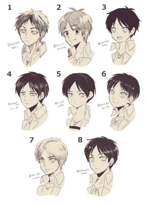 艾伦的8种画风www,喜欢哪个?