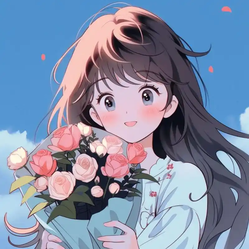 情头/捧花女孩男孩