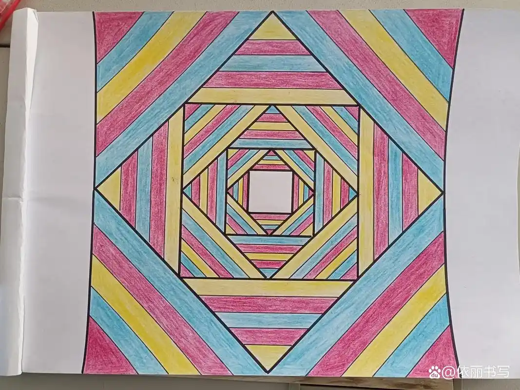 初一美术《面与色的美感》学生作业