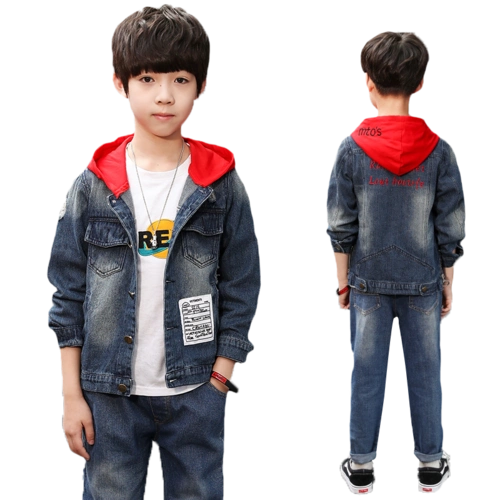 儿童装男童春秋装两件套装2019新款8牛仔6帅气7男孩10衣服12岁9潮