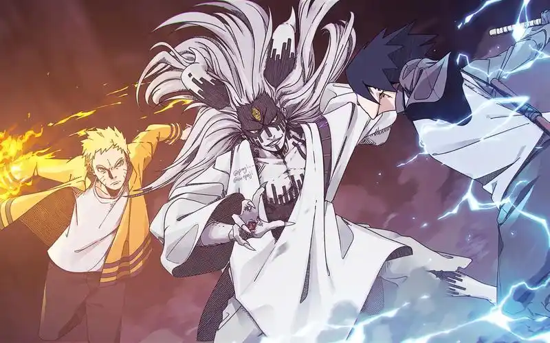 【4k | 火影忍者剧场版:博人传】鸣人佐助 vs 大筒木桃式