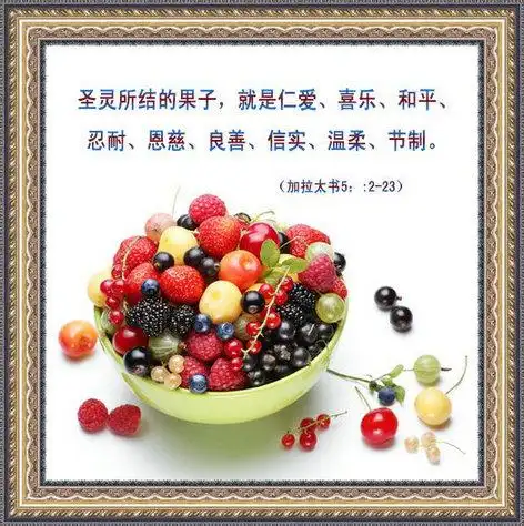 这是圣灵的果子中包含的九种滋味.