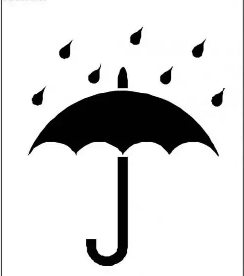 怕雨标识图片