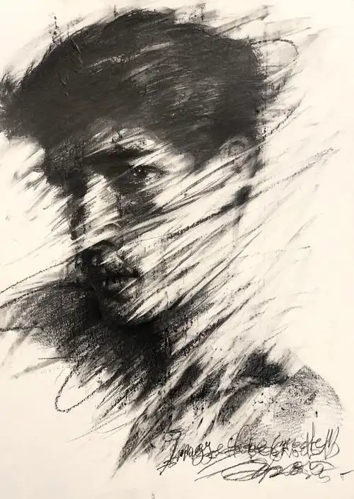 image-face-速写炭笔人像插画