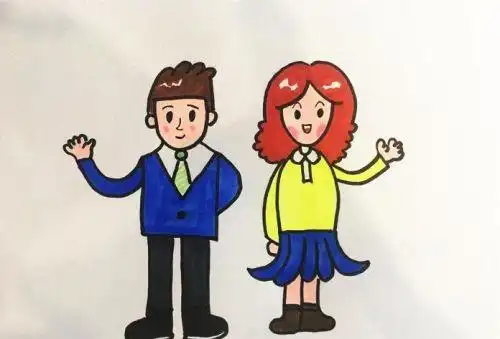 一家人爸爸妈妈简笔画怎么画卡通爸爸妈妈简笔画画法