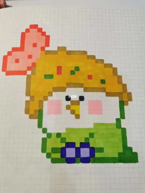 像素画临摹  #格子画临摹  #马克笔