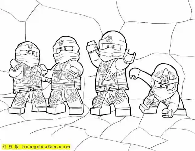 9张乐高忍者涂色图片免费下载-红豆饭小学生简笔画大全