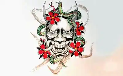 49张正脸般若纹身手稿图片