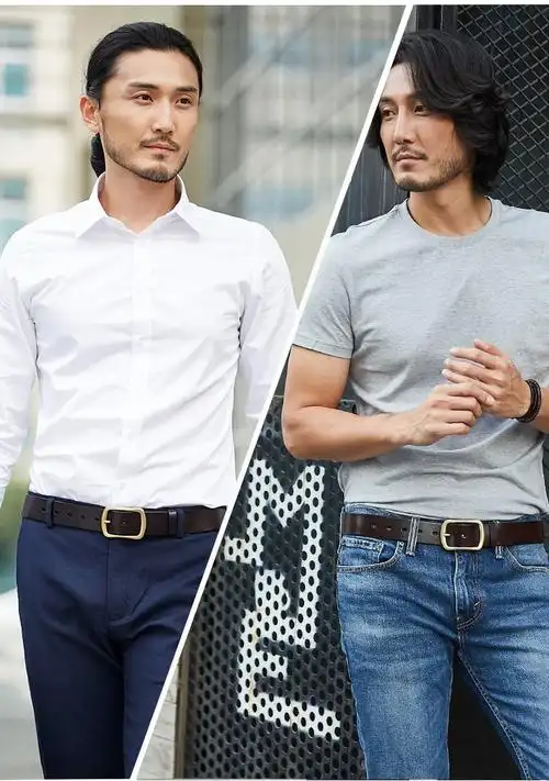 牛当家男士皮带纯牛皮针扣腰带男休闲皮带百搭牛仔裤带男真皮腰带