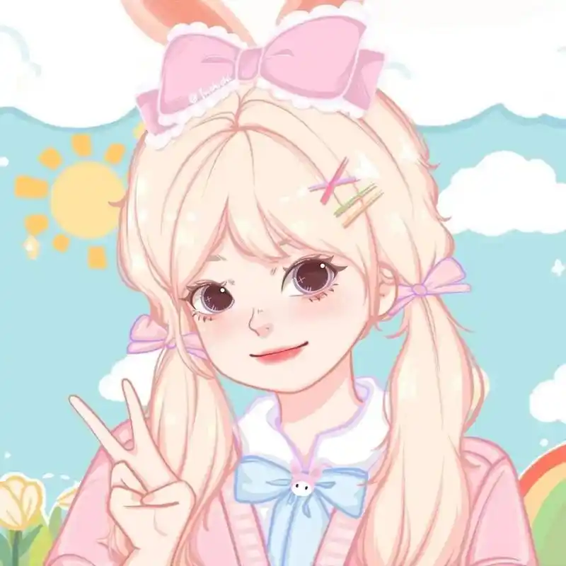 96超可爱动漫女生头像 分享一直手绘可爱女生头像,粉粉嫩嫩简直人间