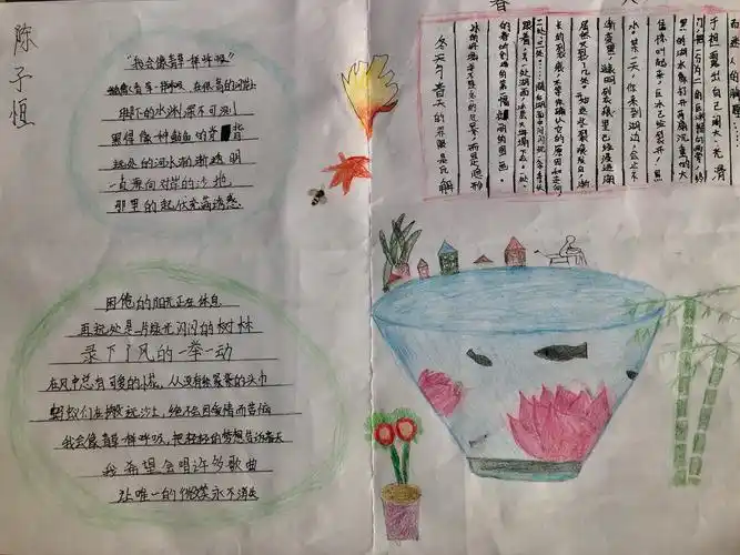 创意报纸我来办——三实中七一班手绘报展示