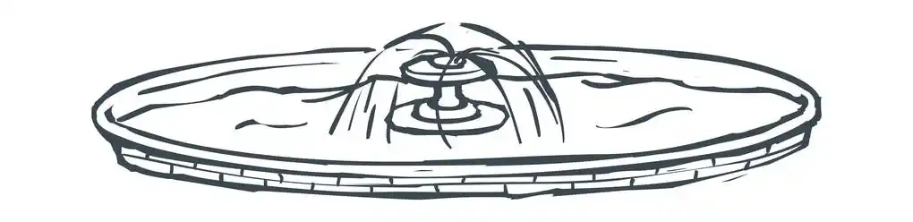 无色喷泉,向量,在白色背景上的无色喷泉