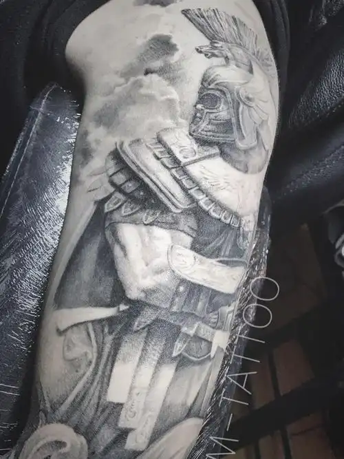 战神_纹身图案手稿图片_魏鑫的纹身作品集