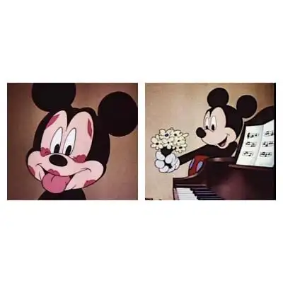 米奇米妮情头"生活的温柔总会哒哒哒的跑进你怀里的"