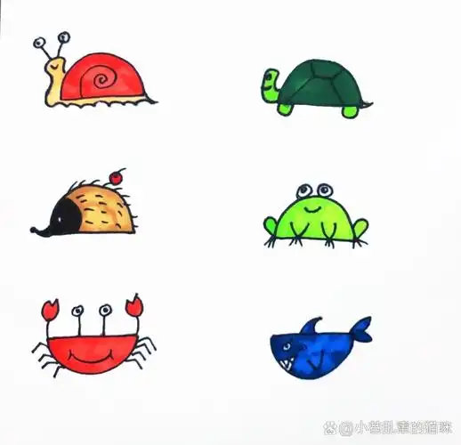 太有创意了吧!用半圆就能画出可爱小动物