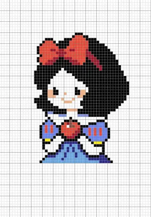 像素画 #格子画 #白雪公主#心动(非原创) 新年快乐呀( - 抖音